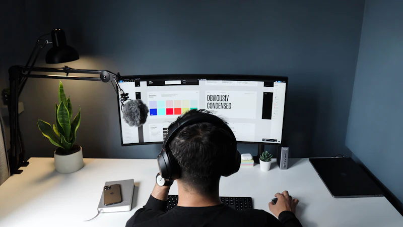 Designer working at a computer
