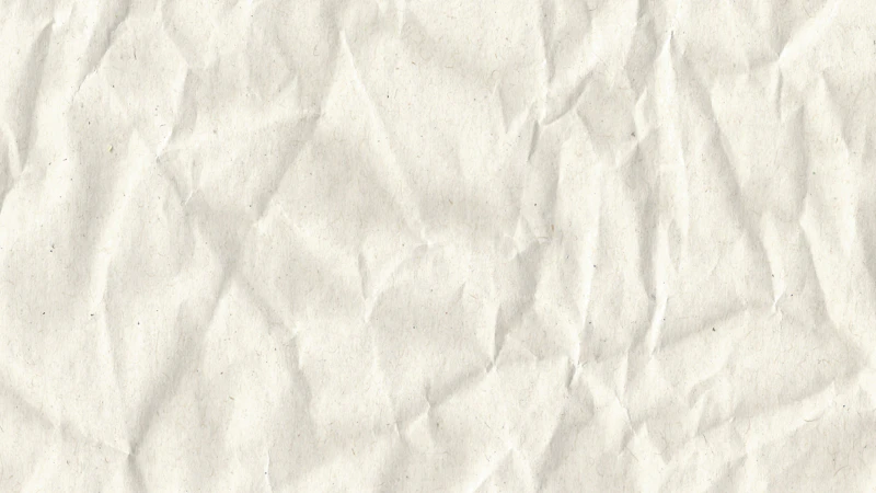 Crumpled sheet of white paper