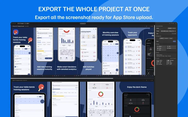 Screenshot Bro export showing a polished app screenshot with a framed product screen and caption