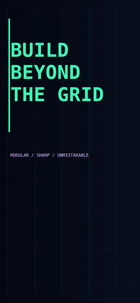 Cyber Grid template exported from Screenshot Bro: App Store screenshots with headlines and device frames